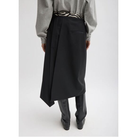 Tibi Recycled Tropical Wool Pliée Skirt - Picture 2 of 10